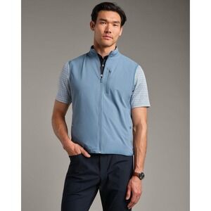 Rhone Top Flight Performance Vest ~ Men's XL ~ Full Zip ~ Stone Blue NWOT